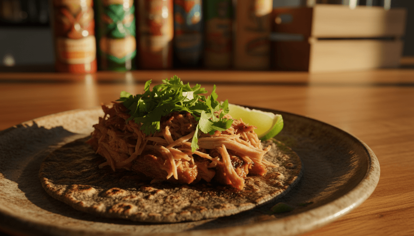 Artisanal taco with fresh toppings at Vintage Cantina in Green Bay