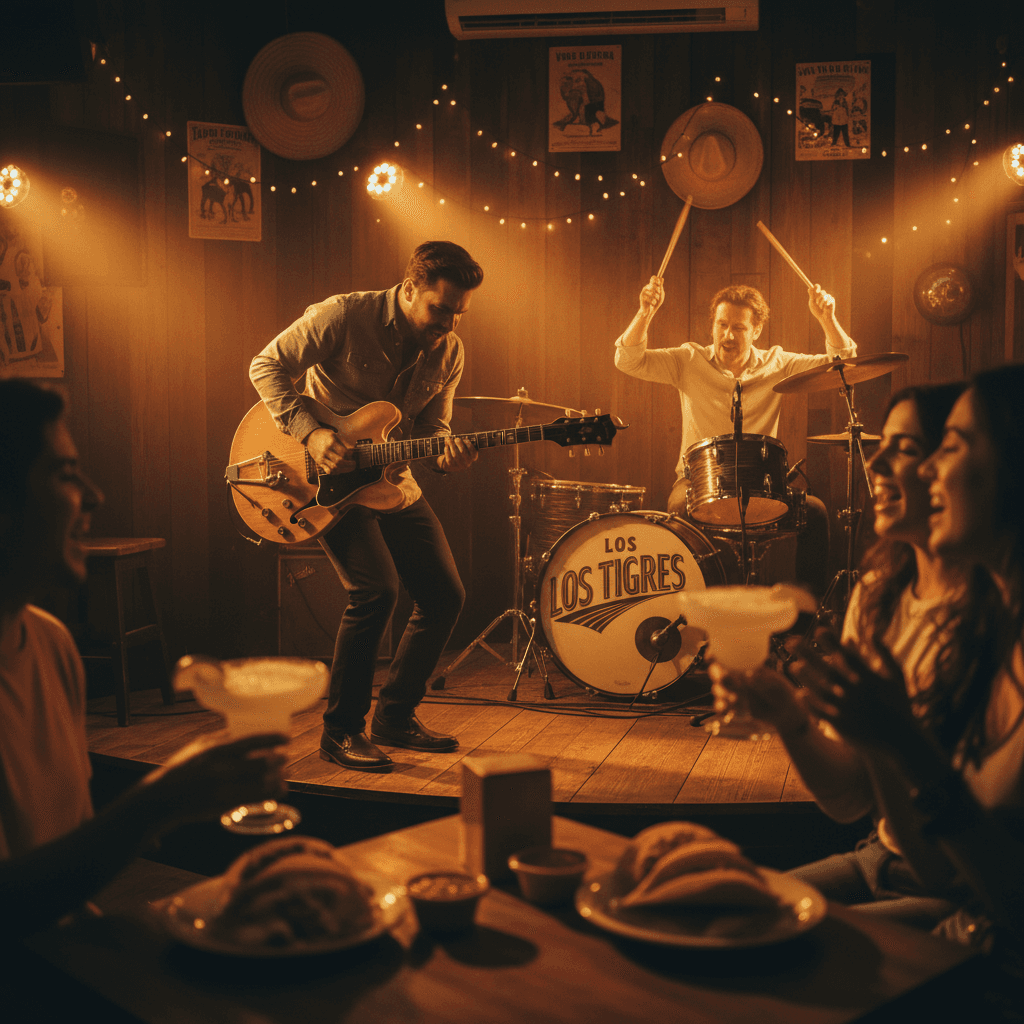 Live band performing at Vintage Cantina