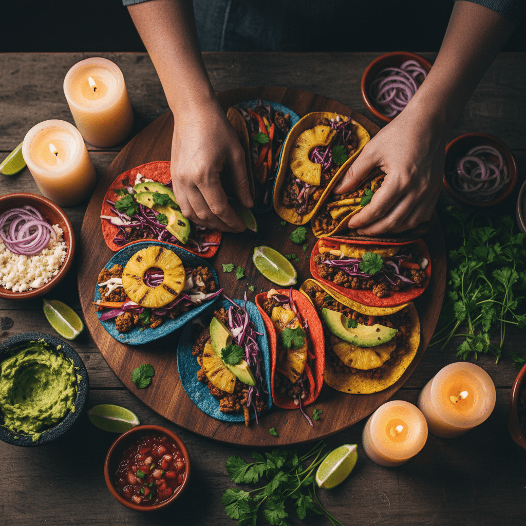 Taco-making workshop with handmade artisanal tacos
