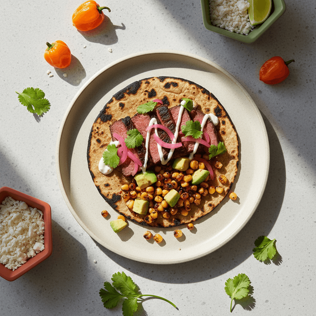 Artisanal taco from Vintage Cantina's menu